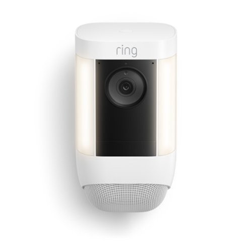 Ring Spotlight Cam Pro, Battery with 2K Video and Ring Vision, LED Lights, Dual-Band Wifi, and 3D Motion Detection - White BUY IN EUROPE