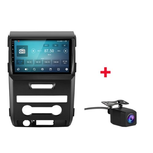 Junsun - For Ford F-150 F150 2009-2012 Backup Camera Android15 4+64GB 8Core carplay Car Stereo Radio GPS Navi WIFI RDS DSP SWC BT - Black-Front_Standard 