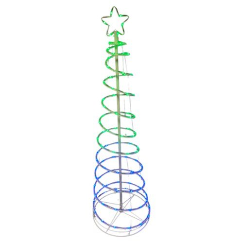 Charm Holiday - Outdoor Lit LED Outdoor Spiral Christmas Tree - Multi-Front_Standard 