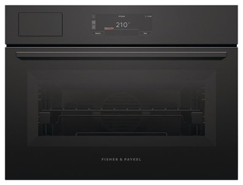 Fisher & Paykel - 24" 1.9 cu. Ft. Built-in Combination Steam Oven, 6.8" Touchscreen, Visibile Tank - Compact - Minimal - Black