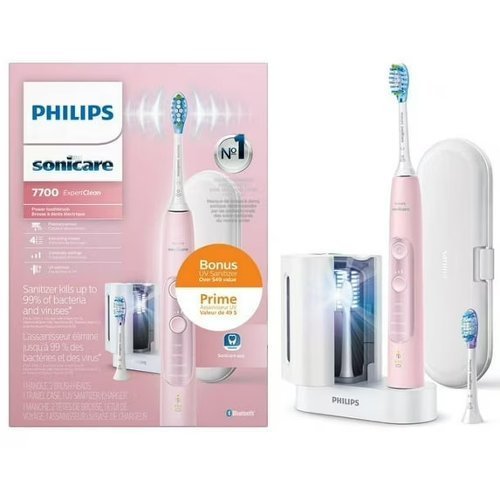 Philips Sonicare - ExpertClean HX9630/17 Rechargeable Toothbrush,Bluetooth Connectivity, Pink-Front_Standard 