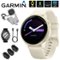 Bundle - Garmin - VIVOACTIVE 6 Health & Fitness GPS Smartwatch 42mm + Loaded Accessory Package - Lunar Gold with Bone Band - (2025)-Front_Standard