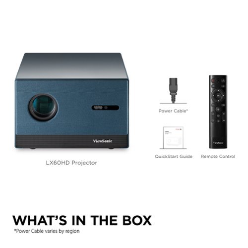 ViewSonic LX60HD 1080P Portable Projector with Built-in Google TV and Netflix - Black BUY ONLINE