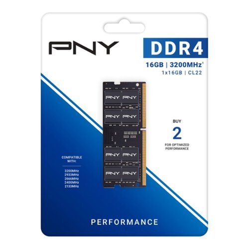 PNY Performance 16GB 3200MH DDR4 DRAM (PC4-25600) CL22 1.2V SODIMM Notebook/Laptop Memory - Black WHERE TO BUY