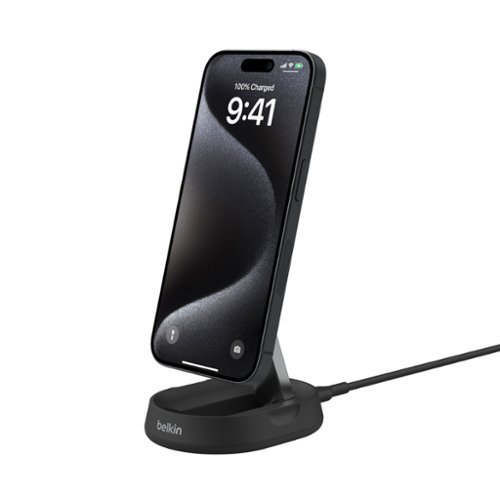Belkin Convertible Stand 15W - MagSafe-Compatible Qi2 Charger, iPhone Charger for Apple iPhone 16, Apple Airpods, & More - Black GLOBAL SHIPPING