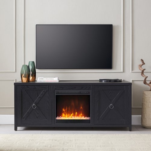 Camden&Wells - Felinna Crystal Fireplace TV Stand for Most TVs up to 65" - Obsidian-Front_Standard 