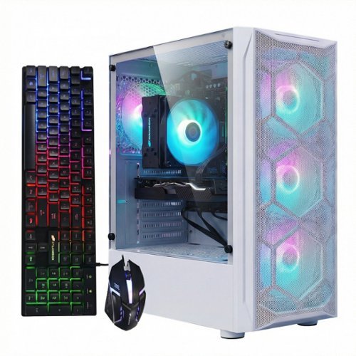 STGAubron - Gaming PC Desktop Computer, Intel Xeon E5 up to 3.3Ghz, Radeon RX 590 8G, 32G RAM, 1TB SSD, USB WiFi 6, Win11H - White-Front_Standard 