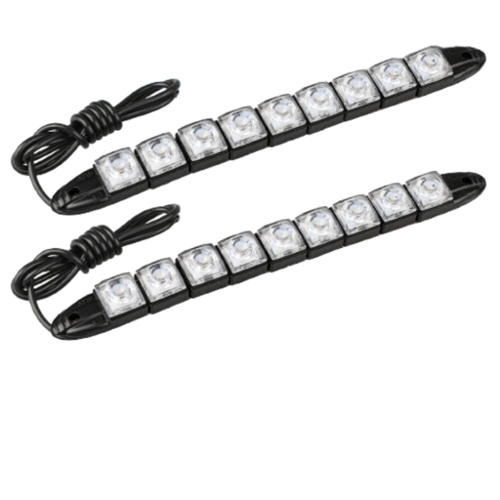 Home Collection - 2PCS 9 LED Marine Bow Boat Navigation Light Strip 12V for Yacht Pontoon Red and Green - Red (Port), Green (Starboard)-Front_Standard 