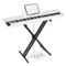 Costway - 88-Key Keyboard Piano Set with Adjustable Stand & 2 Keyboard Mode 2 Speakers - White-Front_Standard