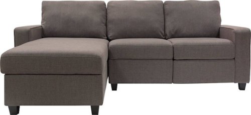 Serta - Palisades Contemporary Fabric Reclining Sectional - Gray-Front_Standard 
