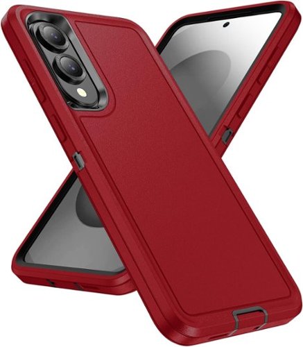 Entronix - Case Compatible with Galaxy S25 Edge - Triple-Layer Heavy Duty Protection - Red-Front_Standard 