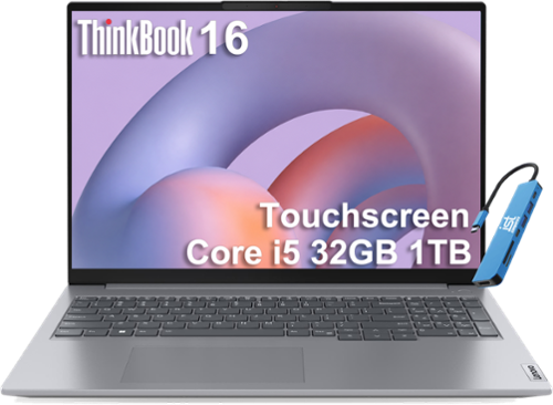  Lenovo - Upgraded - ThinkBook 16 Gen 6 16" WUXGA Touchscreen Business Laptop - Intel Core i5 13420H with 32GB RAM - 1TB SSD - Win11Pro - Arctic Gray