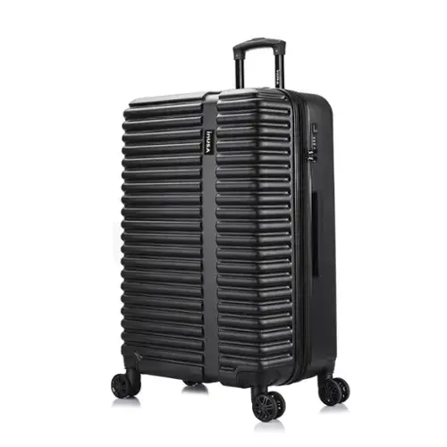Front. InUSA - Ally lightweight hardside spinner luggage 28" - BLACK.