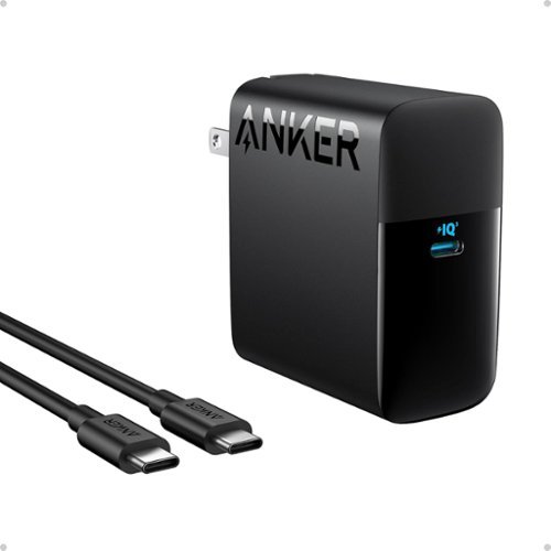Anker - MacBook Pro Charger, Compact and Foldable 100W - Black-Front_Standard 