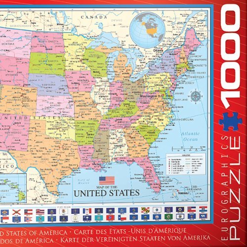 Eurographics Map of The United States Puzzle, 1000 Pieces WORLDWIDE DELIVERY