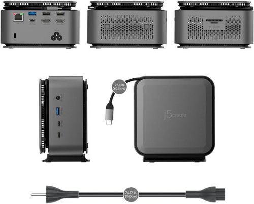 j5create USB-C Powerbase Docking Station - Space Gray WORLDWIDE DELIVERY