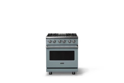 Viking - 30 in. Wide 4 Burner Pro 5 Series 4.7 Cu. Ft. Freestanding Sealed Dual Fuel Convection Range - November Sky - November Sky