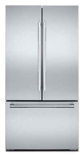 JennAir - Rise 24.8 Cu. Ft. French Door Counter-Depth Refrigerator with Internal Dispenser - Stainless Steel
