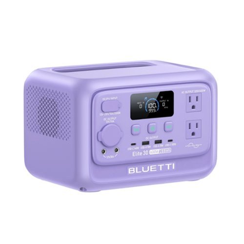 BLUETTI - 600W Continuous/1500W Peak Output Power Station 288Wh Push Button Start LiFePO4 Battery Solar Generator for Outdoors - Purple-Front_Standard 