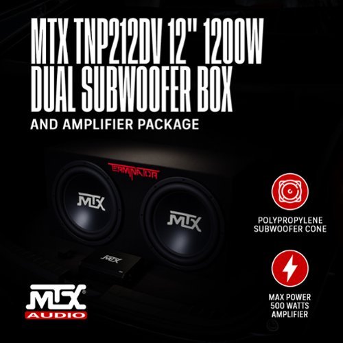 MTX TNP212DV 12 Inch 2000 Watt Dual Loaded Subwoofer Enclosure