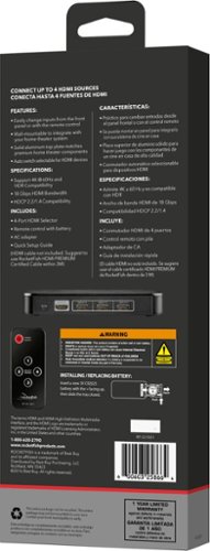 Rocketfish™ 4-Port 4K  60Hz HDMI Switch Box - Black SHOP ONLINE
