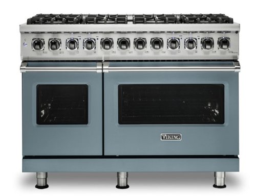 Viking - 5-Series Dual Fuel Self-Clean 48"W Sealed Burner Range - November Sky-Front_Standard 