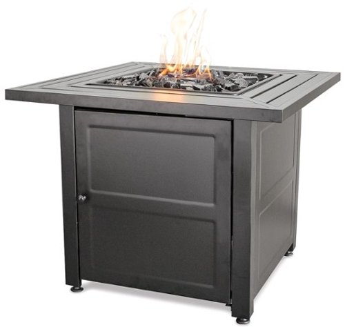 Photos - Electric Fireplace Fire Mr. Bar-B-Q - Outdoor  Pit with Steel Mantel - Black GAD1423M 