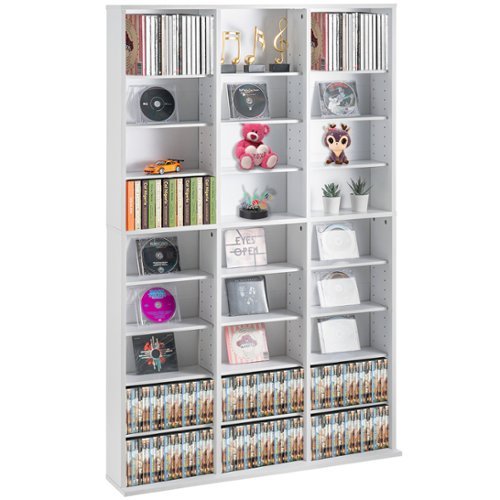 VEVOR Media Storage Cabinet, 9 layer DVD Shelf Holds up to 756 CDs