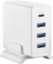 Insignia™ - 47W 4-Port Wall Charger with 1 USB-C & 3 USB Ports with 4 ft. Power Cord for Smartphones, Tablets and More - White-Front_Standard