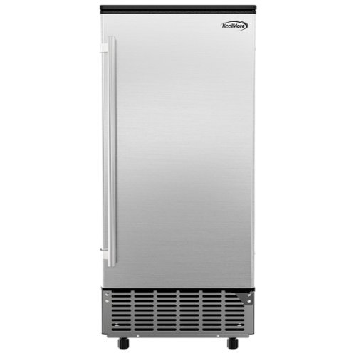 Koolmore - 15 in. Stainless-Steel Built-In/Free-Standing Ice Maker, 75lbs/24h, BIM75-BS - Stainless Steel-Front_Standard 