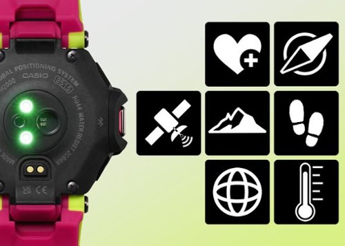 Casio G-Shock Move 52mm Heart Rate + GPS Solar Assist Resin Strap Smartwatch - Black SHOP ONLINE