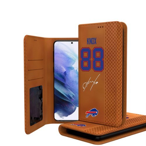 Keyscaper - NFL - Dawson Knox Buffalo Bills Galaxy Folio Case - S24 - Brown-Front_Standard 