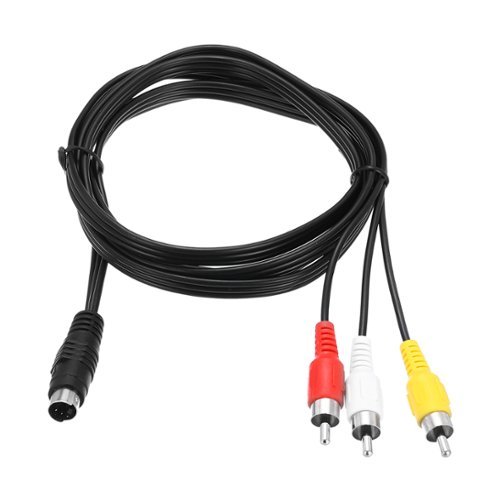 Unique Bargains - 5ft S Video Cable 4 Pin S-Video Male to 3 RCA Male Composite Adapter for TV Monitor - Black-Front_Standard 