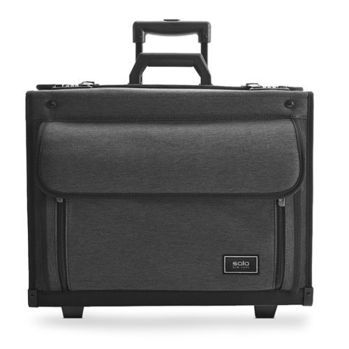 Solo New York - Classic Recycled 17.3" Catalog Suitcase - Black-Front_Standard 