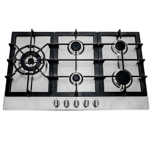 COSMO - 850SLTX-E 30 in. Gas Cooktop in Stainless Steel with 5 Sealed Brass Burners - Stainless Steel-Front_Standard 