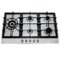 COSMO - 850SLTX-E 30 in. Gas Cooktop in Stainless Steel with 5 Sealed Brass Burners - Stainless Steel-Front_Standard