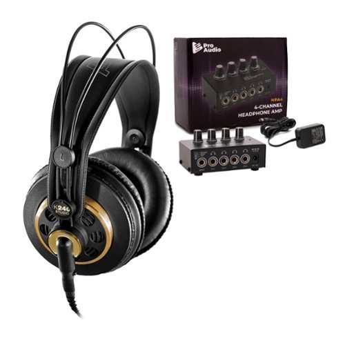 AKG - K240 Professional Studio Headphones with Gear Headphone Amplifier-Front_Standard 