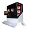 CyberPowerPC - Gaming Desktop - AMD Ryzen 7 9700X - AMD Radeon RX 9060 XT 8GB - 16GB DDR5 - 2TB PCIe 4.0 SSD - White-Front_Standard