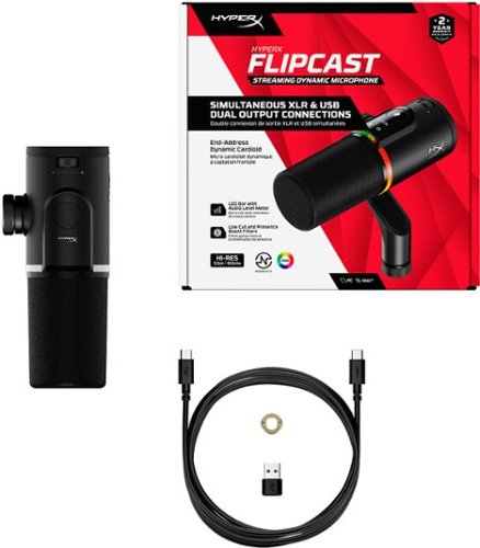 HyperX FlipCast Wired Cardioid USB Dynamic Microphone - Black BUY IN SAUDI ARABIA