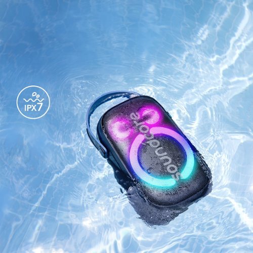 Soundcore by Anker Rave Neo 2 IPX7 Waterproof Portable Bluetooth Speaker with 80W Stereo Sound and 18H Playtime - Black SHOP ONLINE