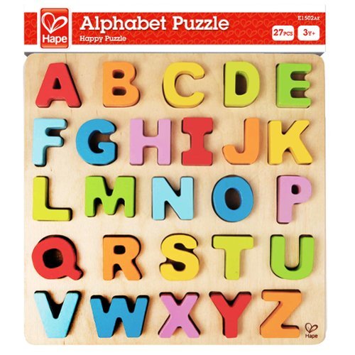 Hape Wooden Alphabet Educational Learning Puzzle for Kids Ages 3+