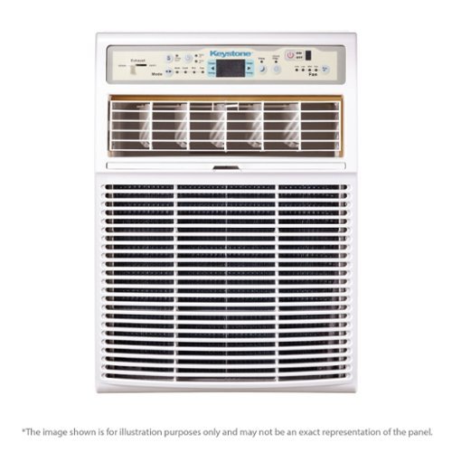 Keystone - 450 Sq. Ft. 10,000 BTU Casement Window Air Conditioner - White - image 2