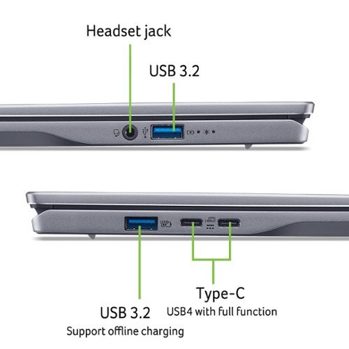 ACER SWIFT 14 AI - COPILOT+ PC - 14.5 2.5K 120HZ TOUCH-SCREEN – SNAPDRAGON X ELITE – 16GB MEMORY – 1TB SSD - STEEL GRAY BUY ONLINE
