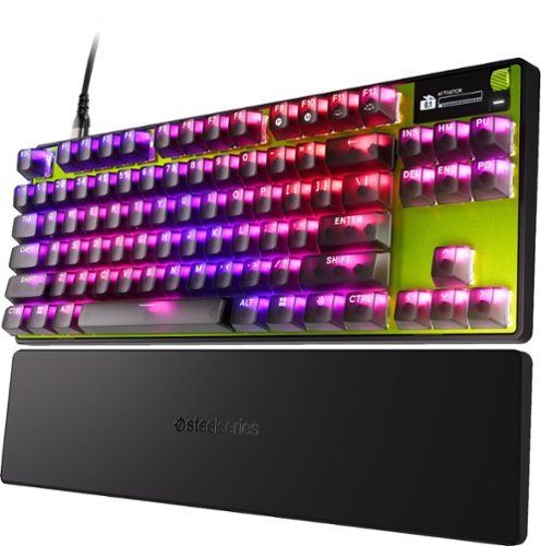 SteelSeries - Apex Pro TKL Gen 3 Wired Magnetic Hall-Effect OmniPoint Adjustable Gaming Keyboard with Rapid Tap - Speed Edition - Green