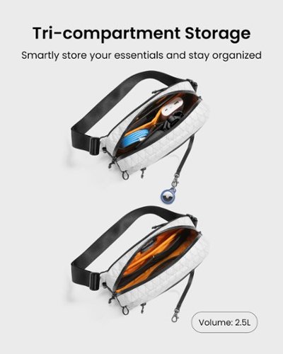 tomtoc Aviator-T35 2.5L X-Pac Sling Bag with RFID Blocking, Minimalist Crossbody Bag Chest Shoulder Pack for Travel, Everyday - White WORLDWIDE DELIVERY
