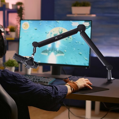 ACGAM Boom Arm Microphone Mic Stand with 3/8'' to 5/8'' Screw Adapter for Blue Yeti HyperX QuadCast Shure SM7B and other Mic BUY IN CANADA