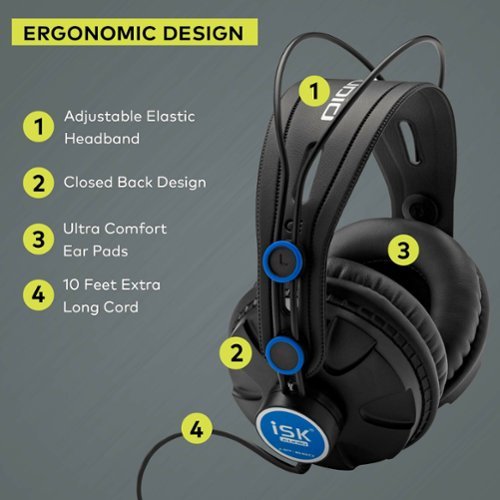 Knox Gear TX 100 Closed Back Studio Monitor Headphones Black KN