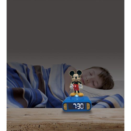 Lexibook Disney Mickey Digital Alarm Clock with 3D Night Light