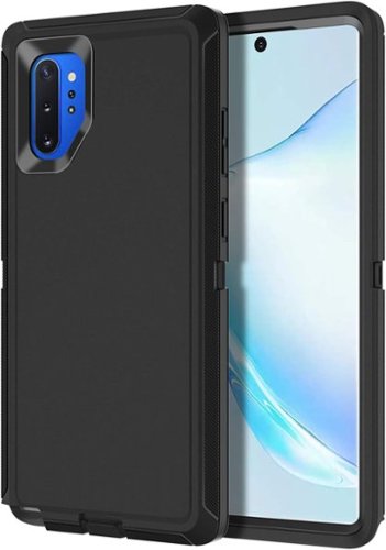 Entronix - Galaxy Note 10 Plus Case - Triple-Layer Heavy Duty Protection - Black-Front_Standard 