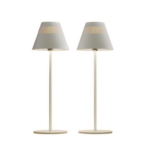 Honeywell - 2-Pack M1 Sunturalux Cordless LED Lamps. 5200mAh rechargeable battery, 4 colors & 9 RGB modes, fully dimmable - White-Front_Standard 